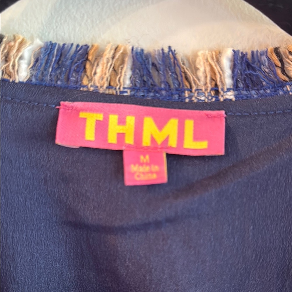 THML Blue and White Tweed Blazer - Picture 3 of 4